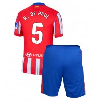 Fotbalové Dres Atletico Madrid Rodrigo De Paul #5 Dětské Domácí 2024-25 Krátký Rukáv (+ trenýrky)